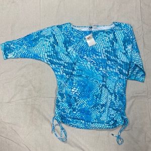 NWT Dolman Sleeve Adjustable Sides Snakeskin Cover Up